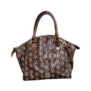 Dooney & Bourke 1975 Monogram Leather Satchel Bag